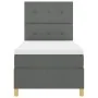 Cama con Box Spring y Colchón Gris Oscuro 100x200 cm Tela | Foro24.es | Tu tienda online para hogar, jardín y más Foro24.es