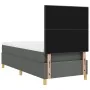 Cama con Box Spring y Colchón Gris Oscuro 100x200 cm Tela | Foro24.es | Tu tienda online para hogar, jardín y más Foro24.es