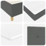 Cama con Box Spring y Colchón Gris Oscuro 100x200 cm Tela | Foro24.es | Tu tienda online para hogar, jardín y más Foro24.es