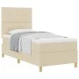 Cama con Base y Colchón Crema 100x200 cm Tela | Foro24.es | Tu tienda online para hogar, jardín y más Foro24.es