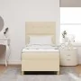 Cama con Base y Colchón Crema 100x200 cm Tela | Foro24.es | Tu tienda online para hogar, jardín y más Foro24.es