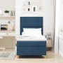 Cama con Somier Azul y Colchón 100x200 cm Tela de , Camas y somieres - Ref: Foro24-3339601, Precio: 360,68 €, Descuento: %