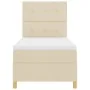 Cama con Base y Colchón Crema 100x200 cm Tela | Foro24.es | Tu tienda online para hogar, jardín y más Foro24.es