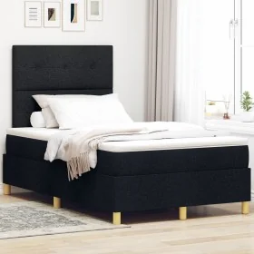 Cama con Box Spring y Colchón Negra 120x200 cm
