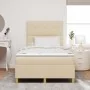 Cama con somier y colchón crema 120x200 cm tela von , Betten und Lattenroste - Ref: Foro24-3339614, Preis: 430,11 €, Rabatt: %