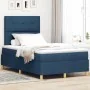 Cama Box Spring con Colchón Azul 120x200 cm Tela by , Beds and slatted bases - Ref: Foro24-3339615, Price: 438,10 €, Discount: %