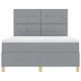 Cama Box Spring con Colchón Gris Claro 140x190 cm Tela | Foro24.es | Tu tienda online para hogar, jardín y más Foro24.es