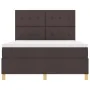 Cama con Base y Colchón Marrón Oscuro 140x190 cm Tela | Foro24.es | Tu tienda online para hogar, jardín y más Foro24.es