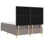 Cama Tapizada con Colchón Taupe 140x190 cm Tela de , Camas y somieres - Ref: Foro24-3339620, Precio: 527,08 €, Descuento: %