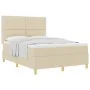 Cama con somier y colchón Crema 140x190 cm Tela | Foro24.es | Tu tienda online para hogar, jardín y más Foro24.es