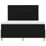 Cama de Muelles con Colchón Negra 140x200 cm Tela de , Camas y somieres - Ref: Foro24-3339625, Precio: 519,67 €, Descuento: %