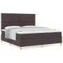 Cama con Base Tapizada con Colchón Marrón Oscuro Super King Tela by , Beds and slatted bases - Ref: Foro24-3339640, Price: 62...