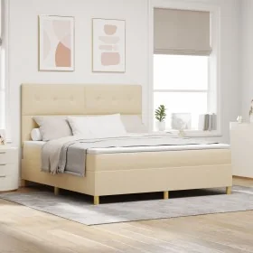 Cama de Muelles con Colchón Beige Super King en Tela by , Beds and slatted bases - Ref: Foro24-3339642, Price: 649,39 €, Disc...