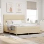 Cama de Muelles con Colchón Beige Super King en Tela de , Camas y somieres - Ref: Foro24-3339642, Precio: 649,39 €, Descuento: %