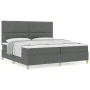 Cama con Box Spring y Colchón Gris Oscuro 200x200 cm Tela | Foro24.es | Tu tienda online para hogar, jardín y más Foro24.es