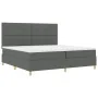 Cama con Box Spring y Colchón Gris Oscuro 200x200 cm Tela | Foro24.es | Tu tienda online para hogar, jardín y más Foro24.es