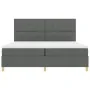 Cama con Box Spring y Colchón Gris Oscuro 200x200 cm Tela | Foro24.es | Tu tienda online para hogar, jardín y más Foro24.es