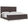 Cama con Box Spring Marrón Oscuro 200x200 cm Tela | Foro24.es | Tu tienda online para hogar, jardín y más Foro24.es