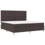 Cama con Box Spring Marrón Oscuro 200x200 cm Tela | Foro24.es | Tu tienda online para hogar, jardín y más Foro24.es