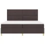Cama con Box Spring Marrón Oscuro 200x200 cm Tela | Foro24.es | Tu tienda online para hogar, jardín y más Foro24.es