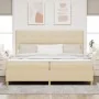 Cama con Box Spring y Colchón Crema 200x200 cm Tela | Foro24.es | Tu tienda online para hogar, jardín y más Foro24.es