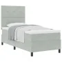 Cama con sommier y colchón Gris Claro 90x200 cm Terciopelo | Foro24.es | Tu tienda online para hogar, jardín y más Foro24.es