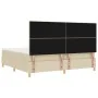 Cama con Box Spring y Colchón Crema 200x200 cm Tela | Foro24.es | Tu tienda online para hogar, jardín y más Foro24.es
