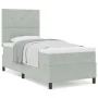 Cama con sommier y colchón Gris Claro 90x200 cm Terciopelo | Foro24.es | Tu tienda online para hogar, jardín y más Foro24.es