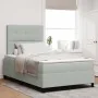 Cama con Somier y Colchón Gris Claro 120x200 cm Terciopelo by , Beds and slatted bases - Ref: Foro24-3339824, Price: 425,36 €...