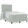 Cama con Somier y Colchón Gris Claro 120x200 cm Terciopelo by , Beds and slatted bases - Ref: Foro24-3339824, Price: 425,36 €...