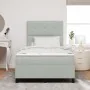 Cama con Somier y Colchón Gris Claro 120x200 cm Terciopelo by , Beds and slatted bases - Ref: Foro24-3339824, Price: 425,36 €...