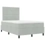 Cama con Somier y Colchón Gris Claro 120x200 cm Terciopelo by , Beds and slatted bases - Ref: Foro24-3339824, Price: 425,36 €...