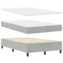 Cama con Somier y Colchón Gris Claro 120x200 cm Terciopelo by , Beds and slatted bases - Ref: Foro24-3339824, Price: 425,36 €...