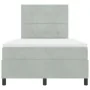 Cama con Somier y Colchón Gris Claro 120x200 cm Terciopelo by , Beds and slatted bases - Ref: Foro24-3339824, Price: 425,36 €...