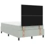 Cama con Somier y Colchón Gris Claro 120x200 cm Terciopelo by , Beds and slatted bases - Ref: Foro24-3339824, Price: 425,36 €...
