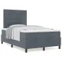 Cama con Box Spring y Colchón Gris Oscuro 120x200 cm de Terciopelo | Foro24.es | Tu tienda online para hogar, jardín y más Foro24.es