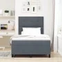 Cama con Box Spring y Colchón Gris Oscuro 120x200 cm de Terciopelo | Foro24.es | Tu tienda online para hogar, jardín y más Foro24.es