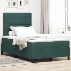 Comprar Cama Box Spring con Colchón Verde Oscuro