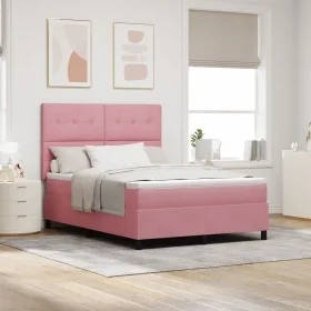 Comprar Cama Box Spring con colchón Rosa 140x190