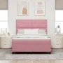 Cama Box Spring con colchón Rosa 140x190 cm Terciopelo | Foro24.es | Tu tienda online para hogar, jardín y más Foro24.es
