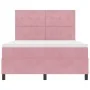 Cama Box Spring con colchón Rosa 140x190 cm Terciopelo | Foro24.es | Tu tienda online para hogar, jardín y más Foro24.es