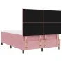 Cama Box Spring con colchón Rosa 140x190 cm Terciopelo | Foro24.es | Tu tienda online para hogar, jardín y más Foro24.es