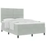 Cama con somier box spring y colchón Gris Claro 140x200 cm Terciopelo | Foro24.es | Tu tienda online para hogar, jardín y más Foro24.es