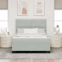 Cama con somier box spring y colchón Gris Claro 140x200 cm Terciopelo | Foro24.es | Tu tienda online para hogar, jardín y más Foro24.es