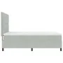 Cama con somier box spring y colchón Gris Claro 140x200 cm Terciopelo | Foro24.es | Tu tienda online para hogar, jardín y más Foro24.es