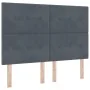 Cama Box Spring con colchón Gris Oscuro 140x200 cm Terciopelo | Foro24.es | Tu tienda online para hogar, jardín y más Foro24.es