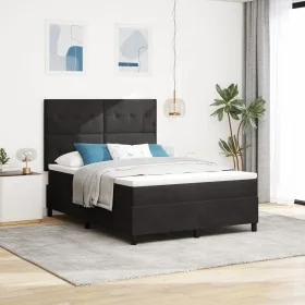 Cama con somier y colchón Negro 140x200 cm