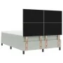 Cama con Somier y Colchón Gris Claro 160x200 cm Terciopelo de , Camas y somieres - Ref: Foro24-3339842, Precio: 530,08 €, Des...