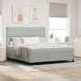 Cama Box Spring con colchón Gris Claro Super King Terciopelo | Foro24.es | Tu tienda online para hogar, jardín y más Foro24.es