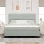 Cama Box Spring con colchón Gris Claro Super King Terciopelo | Foro24.es | Tu tienda online para hogar, jardín y más Foro24.es